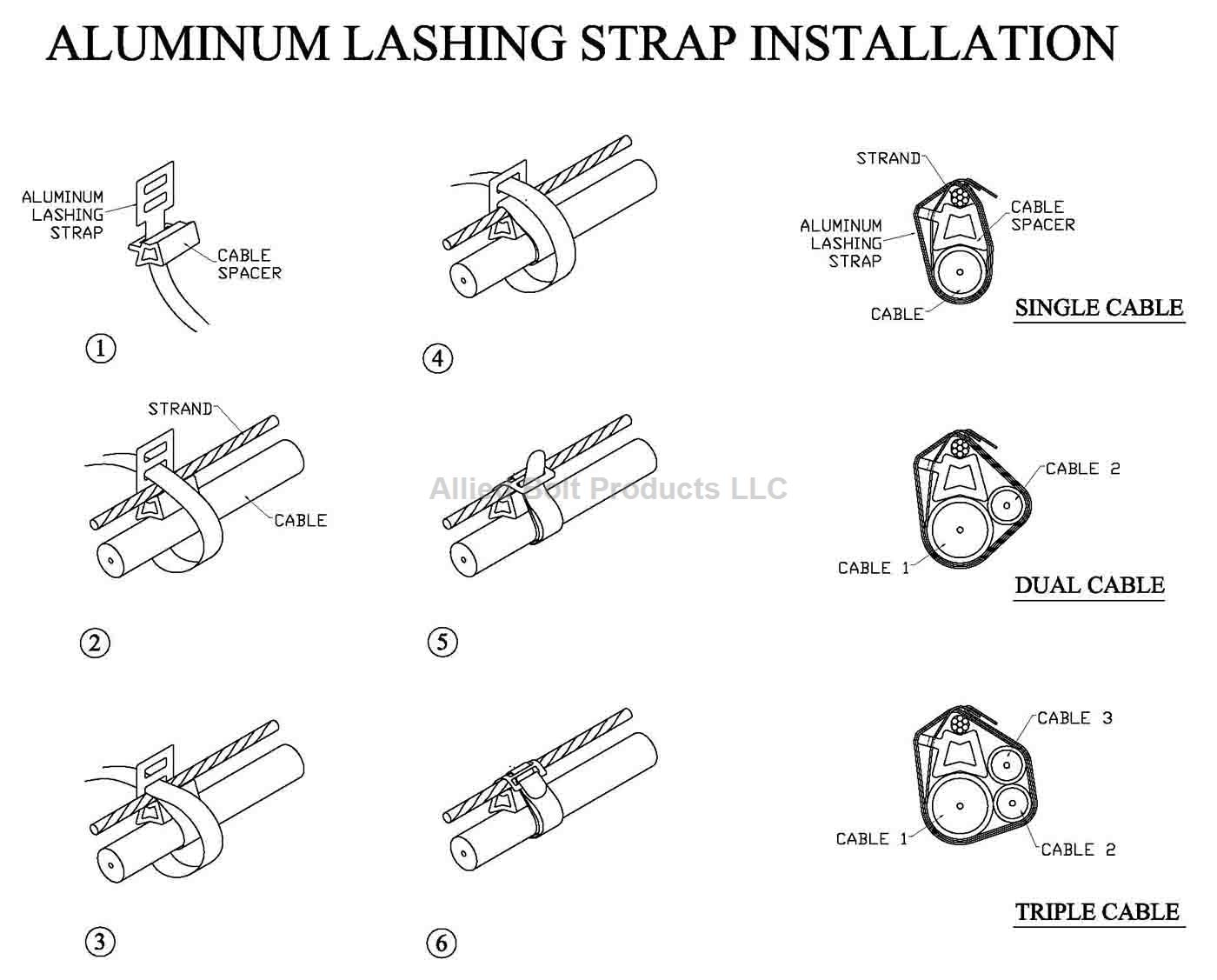 7" LASHING STRAP ALUMINUM